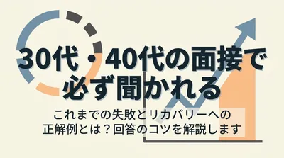 30代・40代の面接で必ず聞かれるこれまでの失敗とリカバリーへの正解例とは？回答のコツを解説します