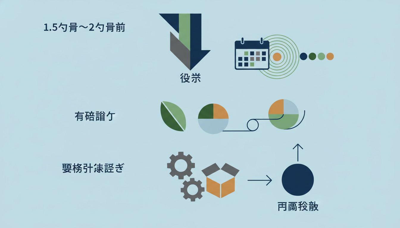 1.5ヶ月〜2ヶ月前からの「逆算」が円満退職を成功させる鍵