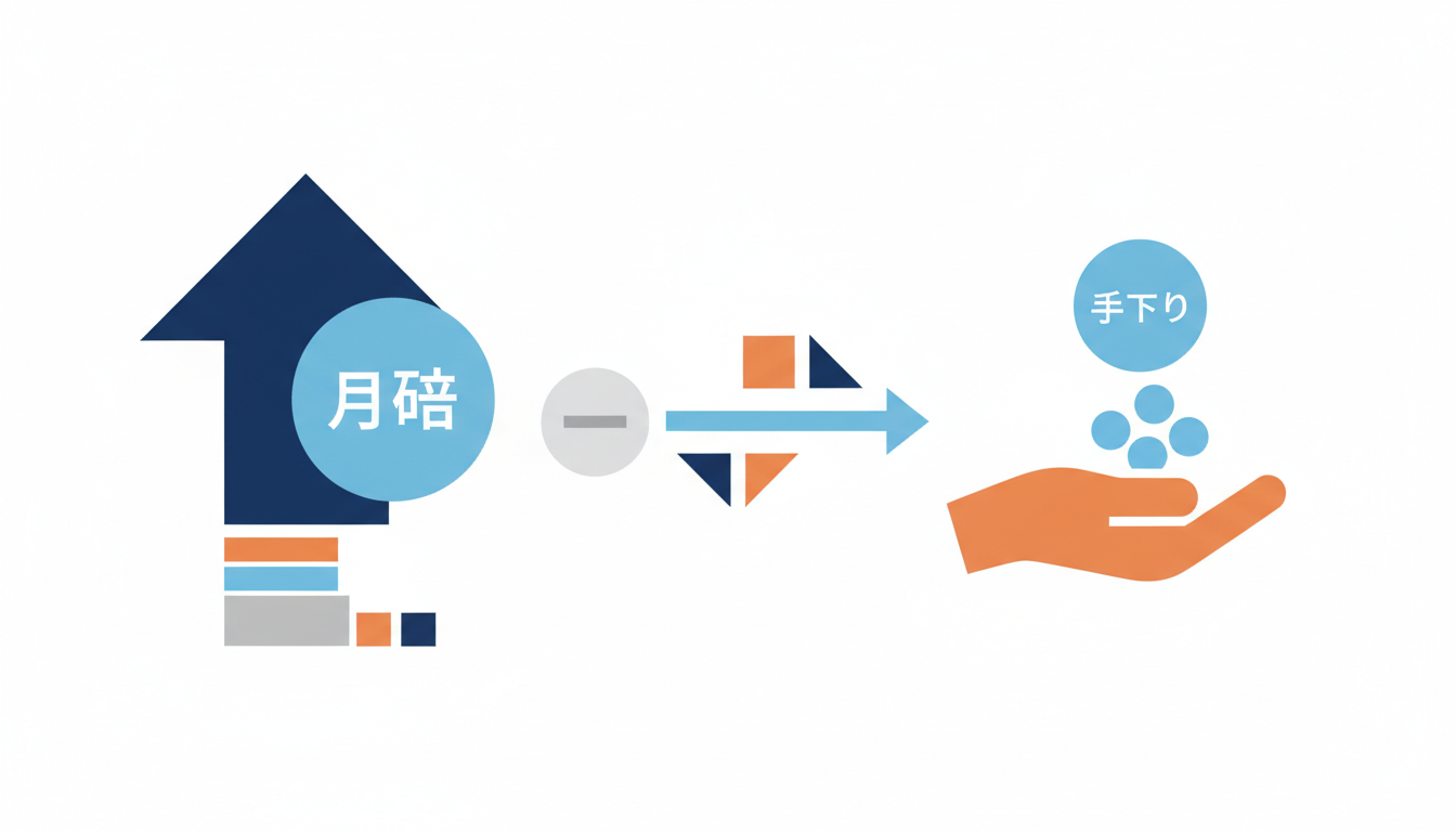 月給は「支払われる総額」で手取りは「自由に使えるお金」という違い